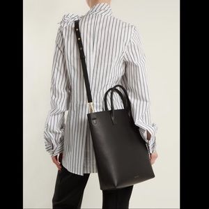 Mansur Gavriel North South Leather Tote with Removable Straps